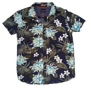Cactus Boys 100% cotton button down short sleeve Hawaiian shirt, 13-14, L / XL